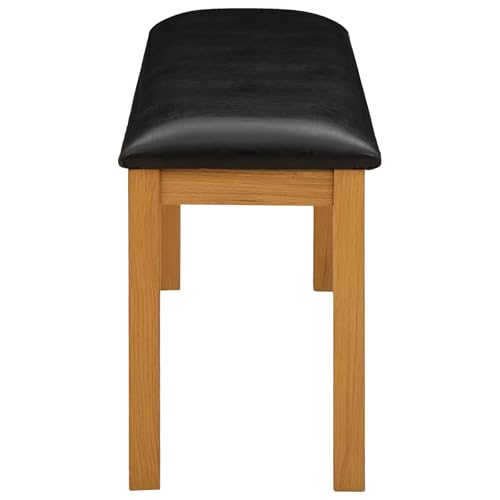 Banco de madera de 2 plazas de roble negro de 95 cm para cocina 6
