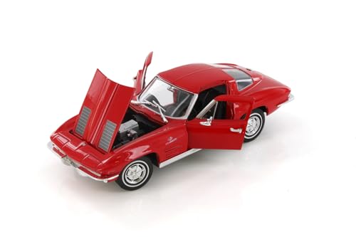 1963 Corvette Hardtop Sports Car rojo 1:24 miniatura 2