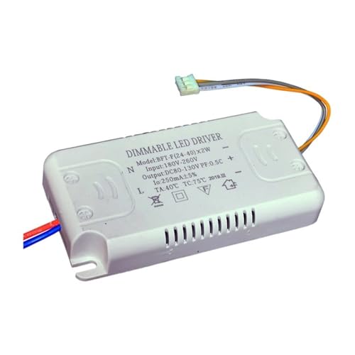 Alimentation pilote de lampe de plafond à courant constant bicolore 40-60WX2 mince