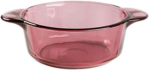 Corning Visions USA Cranberry 1 Quart Casserole with Tabs - No Lid