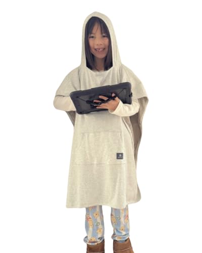 Image of Radia Smart EMF Protection Children Hooded Poncho - Radiation Blanket, Wearable Faraday Blanket, RF Shielding, WiFi Blocker, Protection Clothing Blue