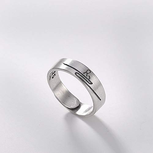 Bague ajustable pour femme en argent S925 style vintage
