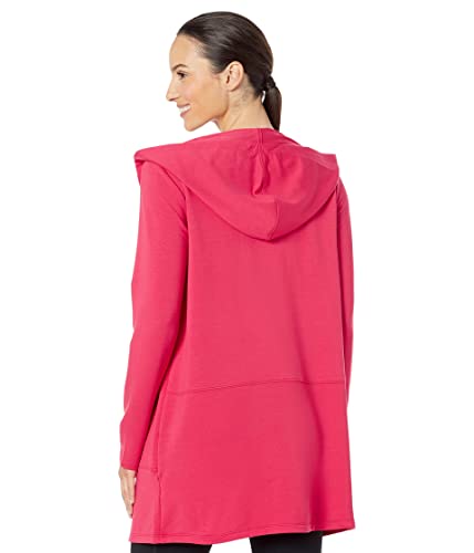 Skechers Women's Skechluxe Restful Hoodigan Hooded Cardigan, Raspberry Wine, Small