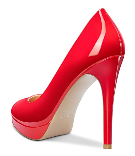 Image of Castamere Womens High Heels Platform Pumps Slip-on Stilettos 12CM Heel Office Dress Shoes