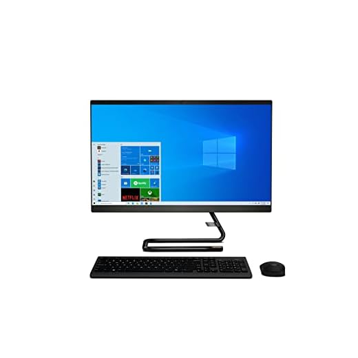 Lenovo IdeaCentre AIO 3i 24" All-in-One Computer, Intel Core i5-10400T, FHD Display, 16GB RAM, 1TB HDD, 256GB SSD, DVD RW Drive, Windows 10