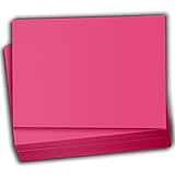 Hamilco Colored Scrapbook Cardstock Paper 4x6 Card Stock Paper 65 lb Cover 100 Pack (Fuchsia Pink)