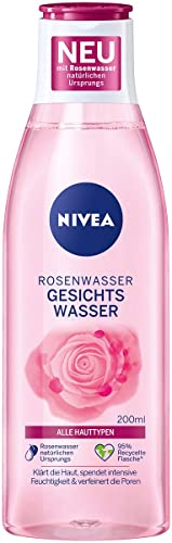 NIVEA Rosenwasser Gesichtswasser (200 ml), erfrischendes Gesichtswasser mit Rosenwasser natürlichen Ursprungs, klärende Gesichtspflege für jeden Hauttyp