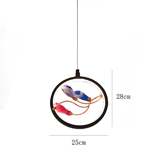 Lampe d'agate concise pour chambre et bar à manger chic suspension LED