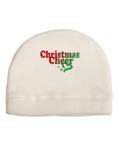 TOOLOUD Christmas Cheer Color Child Fleece Beanie Cap Hat White