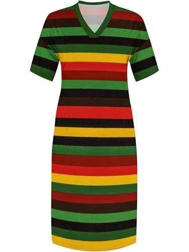 Image of SUZONANA Plus Size Dresses for Curvy Women African Print American Dress Summer Outfits Casual Loose with Pocket