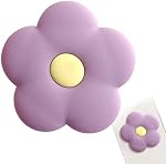 Cute Daisy Flower Shape Collapsible Expandable Multi Functional Mobile Phone Grip & Kicktand,for Phones Cute Flower Cell Phone Ring Holder,Silicone Mobile Phone Grip Stand (Purple)