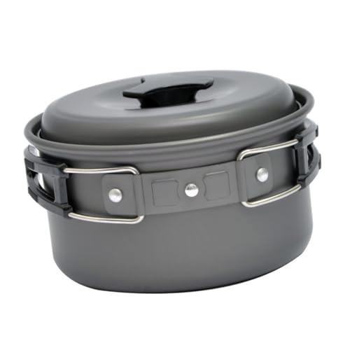 BESPORTBLE Olla Camping Antiadherente Plegable Ligero con Asa Ergonómica para Senderismo Picnic Exterior