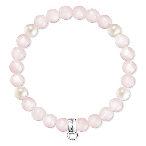 Preisvergleich Produktbild Thomas Sabo Damen-Armreifen Künstliche Perle, Rosa,14,5 cm
