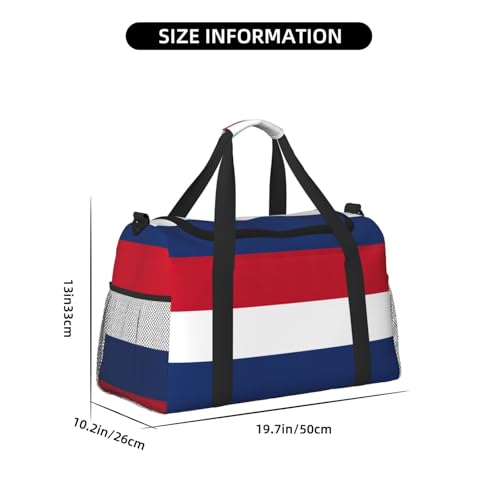 Dutch flag print Personal Item Bag Large Duffel Bag Travel Bag Weekender Bag Gym Bag Tote Duffel bag4