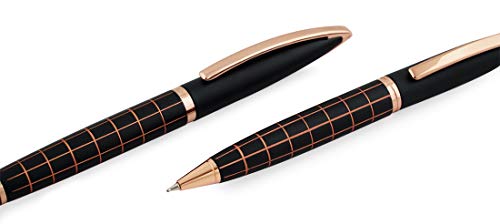 Image of amazon basics Premium Ballpoint Pen with Case for Office, School, Daily Use and Gifting (Blue Ink, Set of 2)