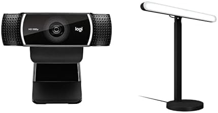 Logitech Cámara web C922x Pro Stream + Logitech G Litra Beam Luz LED de alta calidad para juegos con TrueSoft, soporte de escritorio ajustable,