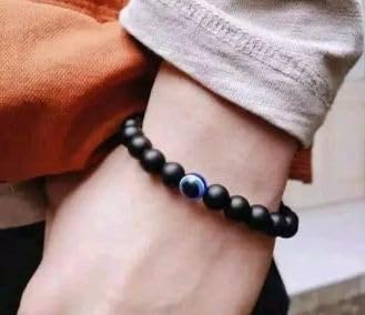 Image of Honbon Fancy Designer Beads Evil Eye Charms Bracelet,Handmade Unisex Nazar Bracelets,Friendship Band for All -Girls, Boys, Men & Women