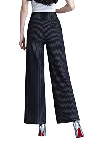 Double Plus Open Womens Heavyweight Straigh Leg Flare Wide Leg Bell Bottom Dress Pants with Pockets2