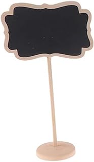 12Pcs Wood Mini Chalkboard Sign with Easel Stand for Message Board Signs, Place Cards for Weddings, Parties, and Special Event Decoration
