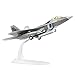 HANGHANG 1/100 Scale F-22 Raptor Airplane Model Diecast Military Fighter Plane Model for Collection and Gift