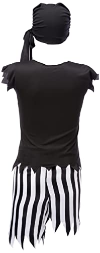 Pirata Bucaneiro, Masquerade Fantasias, Branco e Preto, P, M, G