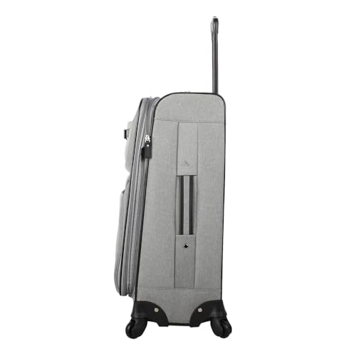 Nicole Miller Designer Luggage Collection - Expandable 24 Inch Softside Bag - Durable Mid-sized Lightweight Checked Suitcase with 4-Rolling Spinner Wheels4