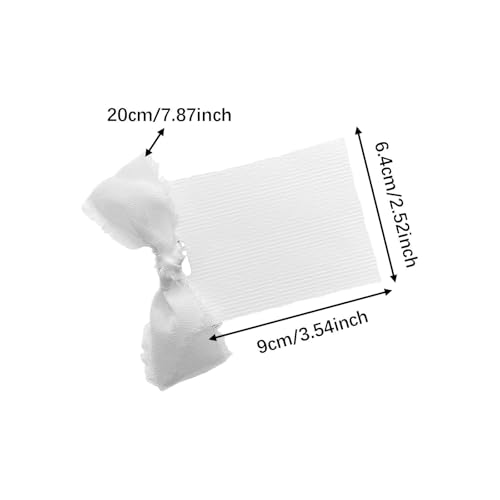 Lot de 20 cartes de table blanches avec ruban en papier - 2