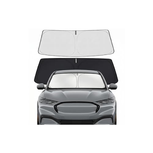 PinBaoLaLa for 2021-2025 2026 Ford Mustang Mach E Windshield Sun Shade - Foldable Windshield...