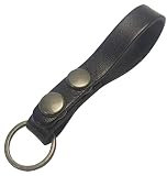 [highstyle] 2ボタン 栃木レザー ベースグレードタイプ スリムデザイン ベルトループキーホルダー (アンティーク/ブラック)