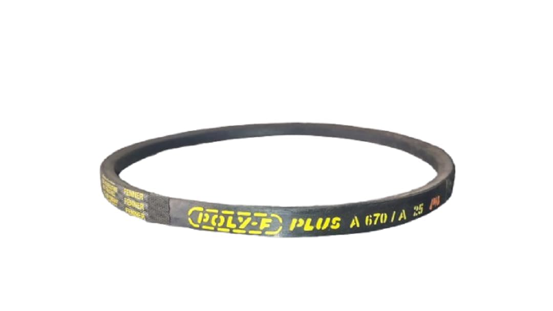 Fenner Poly-f Plus PB A25 Heavy-Duty Industrial V-Belt, Heat and Oil Resistant, Black-image-8