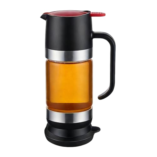 Dispensador De Vertedor De Miel Ďe Vidrio - Vertedor Đe Contenedor D́e Salsa D̄e Almíbar | Botellas Dispensadoras Dé Jarabes Sin , V́ertedor Ďé Tarro Đé Miel D́é Vidrio Transparente, Dispensador