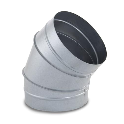 CAEXVEN Codo de 45º en Acero Galvanizado - Serie Helicoidal - 250mm