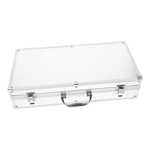Dual Mic Travel Case Portable Aluminum Alloy Briefcase Microphone Case Slots Storage