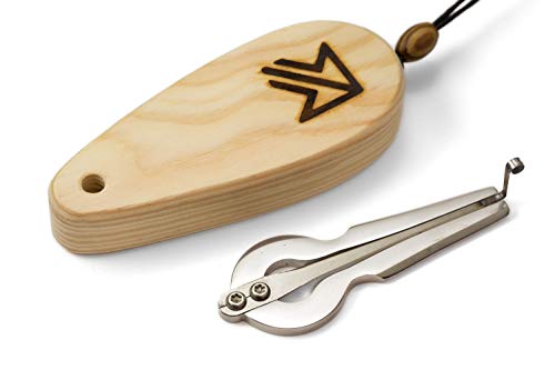 "brújula" Mandíbula Arpa (Birimbao ruso) con Oberton Pro Protector caso de cedro