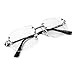 Street Knitted Silver Metal Wire Frame Vintage Square Minimalist Retro 90's Trendy Rimless Rectangle Clear Lens Men's Fashion Hip Hop Framless Glasses For Men And Women