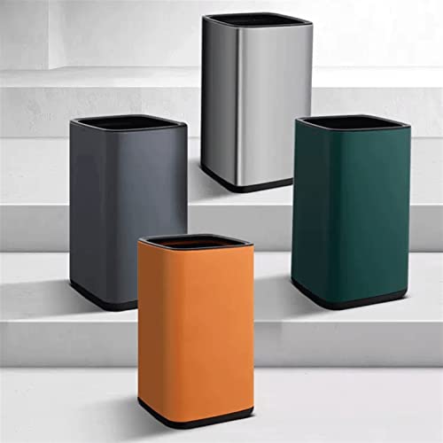 Poubelle en acier inoxydable au design épuré et finition silver - 6