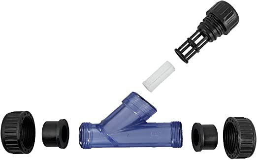 Image of TOMEX 1 /2'' Y-Strainer, Clear UPVC Sediment Y-Strainer, True Union Y-Strainer, 20 Mesh, Socket Female [Socket 1 /2 Inch]