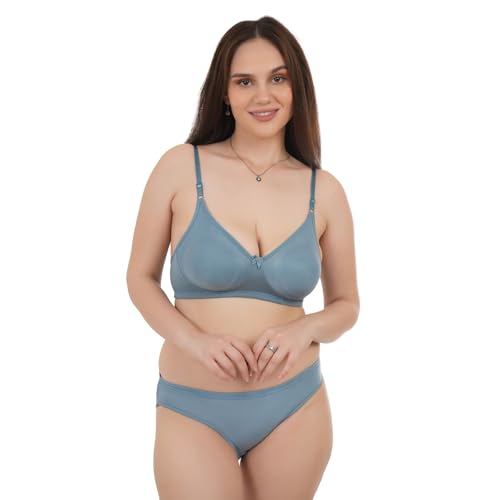 Image of Unitrust Premium Lingerie Set with Full Coverage Non-Padded Bra and Hipster Panty Set