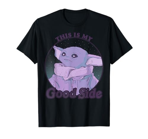 Image of Star Wars The Mandalorian The Child My Good Side Purple Hue T-Shirt