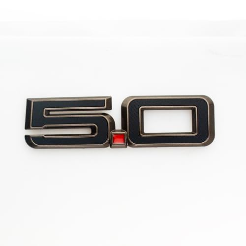 Image of 2pcs Replacement for 2024-2025 5.0 Letters Emblem Door Side 3D Badge Decal Nameplate (Black Gold)