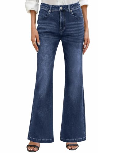 PASUDA Vaqueros Mujer Elásticos Pantalones de Campana...