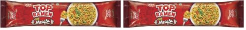Image of Top Ramen Classic Masala Noodles | 100% Desi Spicy Flavor, Saucy Instant Noodles for Family Meals | Quick & Tasty Comfort Food, 480 gm (Pack of 2)