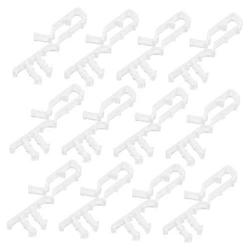 SOLUSTRE 12Pcs Clear Acrylic Valance Clips Blind Curtain Retainer Holders for Horizontal Blinds Secure Grip Window Treatment Accessories
