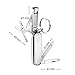 ZWILLING Manicure Pedicure Multi-Tool (Key Ring with Nail Scissors, Nail Clipper and Nail File), Silver, 2.5 inch