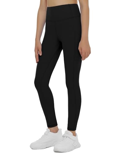 THE GYM PEOPLE Girls Workout Leggings Kids High Waist Stretch Athletic Dance Yoga Pants with Pockets3