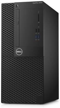Dell OptiPlex 3050 Tower Desktop PC, Windows 11 PRO Computer, Intel Core i5-7500, 8GB RAM, 256GB SSD, DisplayPort, Keyboard and Mouse (Renewed)