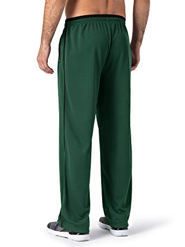 MAGNIVIT Men's Lightweight Sweatpants Loose Fit Open Bottom Mesh Athletic Pants with Zipper Pockets