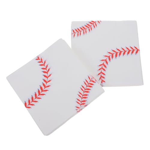 LALADEFIEE 40個入り 野球テーマ デザインペーパー ナプキン お祝いパーティー