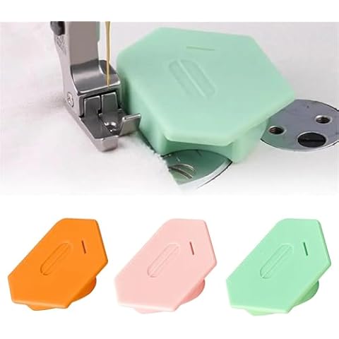 KCRET 1set Magnetic Seam Guide for Sewing Machine - Multifunctional Polygonal Hemmer Guide with Scale, Universal Sewing Accessory Cover