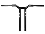 Dominator Industries 1 1/4 inch Lane Splitter MX-T Bar, 16 inch Rise, Gloss Black Compatible With 1996-2022 Dyna, Softail and Sportster